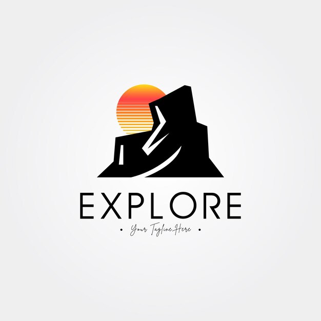 Explore el logotipo de Mountain Sunset