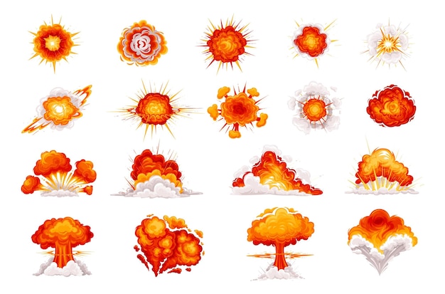 Explosión de bomba y explosión de fuego