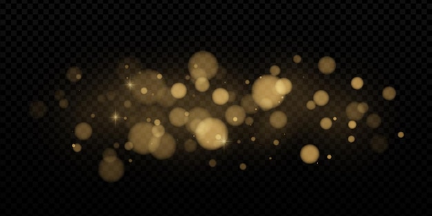 Explosión de brillo dorado con bokeh festivo y partículas brillantes fondo nocturno abstracto con