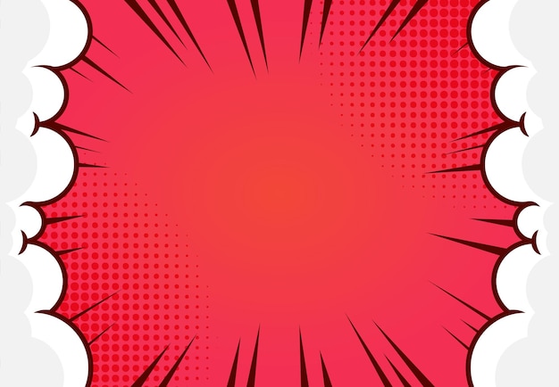 Explosión de cómics El fondo es de color rojo
