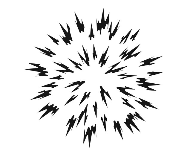 Explosión estelar al estilo de mango Gran explosión de energía de bomba Flash abstracto al estilo de cómic Ilustración vectorial de anime