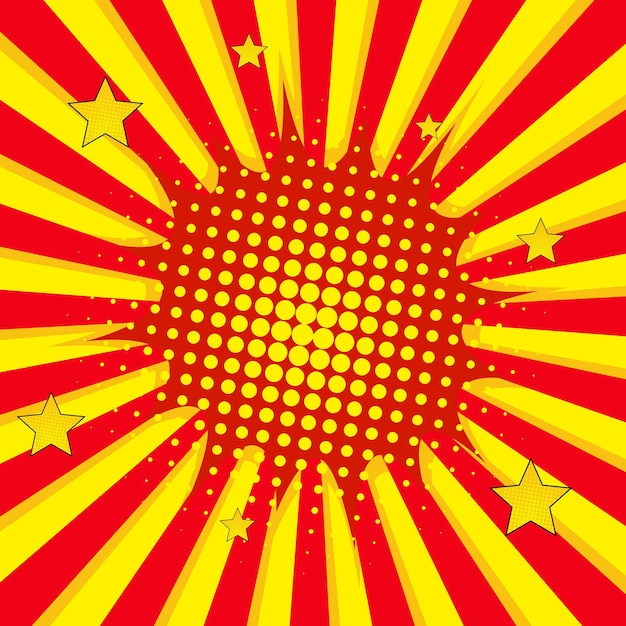 Explosión de estrella estallido textura radio patrón de dibujos animados fondo abstracto