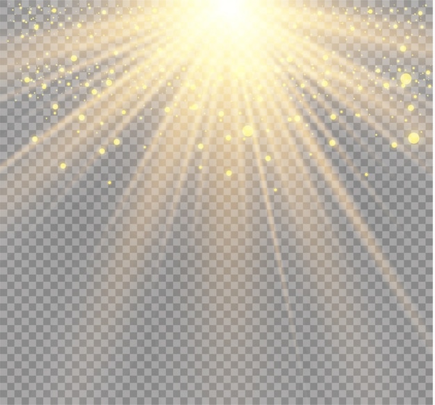 Explosión de explosión de luz blanca brillante sobre fondo transparente. Decoración de efecto de luz de ilustración con rayo. Lucero. Translúcido brillo del sol, llamarada brillante. Centro de flash vibrante.