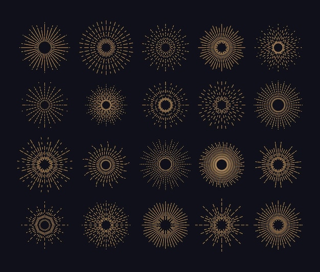 Explosión gráfica de luz solar