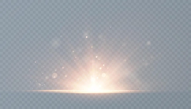 Explosión de luz dorada
