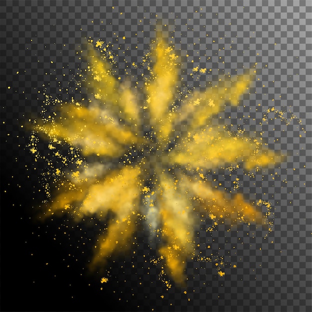 Vector explosión de polvo coloreado