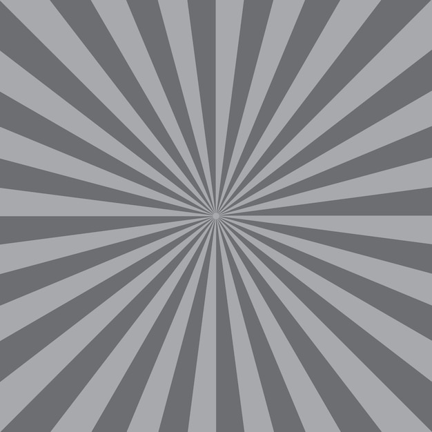Explosión radial gris patrón de explosión solar abstracto fondo de rayas convergentes diseño hipnótico vectorial