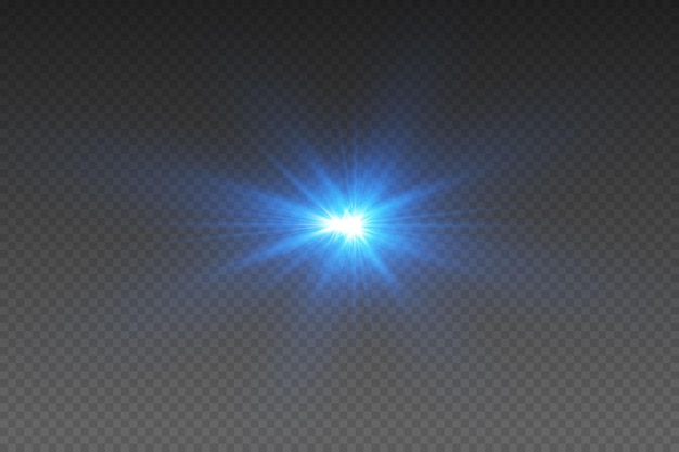 La explosión de rayos de luz de la estrella azul
