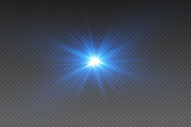La explosión de rayos de luz de la estrella azul