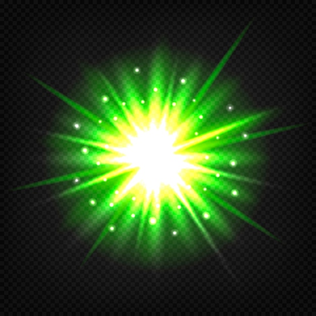Vector explosión verde brillante