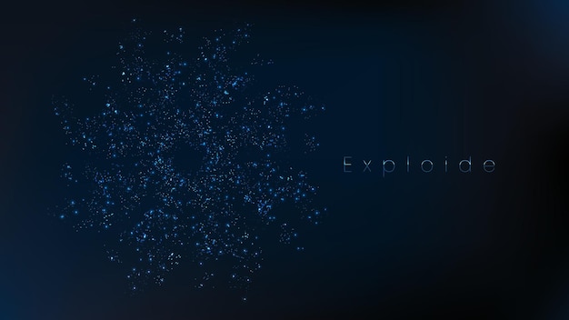 Explotar el fondo abstracto con puntos concepto creatividad y arte lugar para texto y negocios
