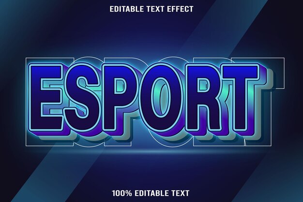 Exportación de efectos de texto editables con estilo de neón en relieve 3D