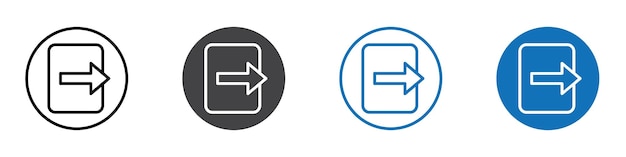 Exportar icono plano conjunto de marcas de icono editables