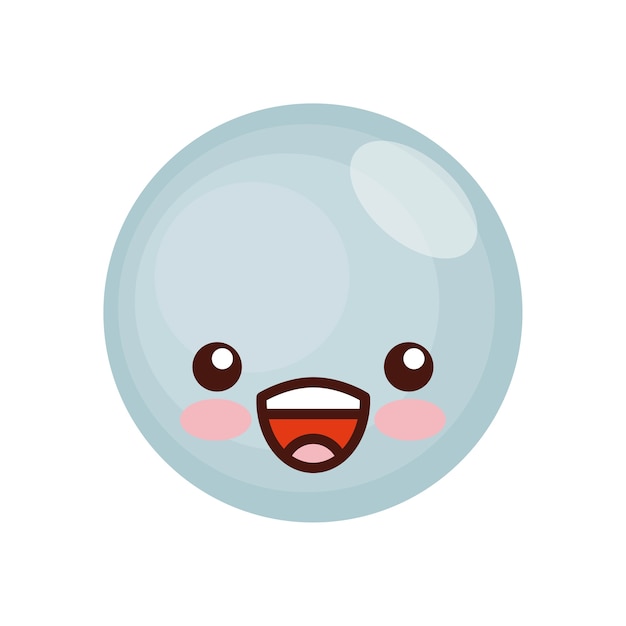 expresión facial kawaii aislado