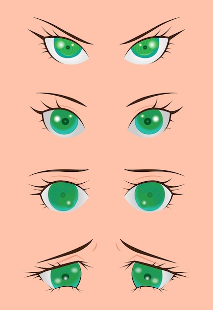 Vector expresión de los ojos