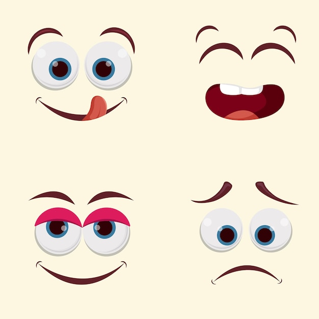 expresiones de dibujos animados