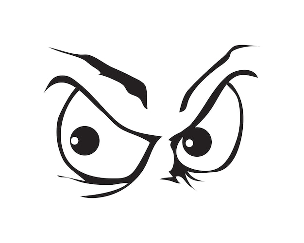 Expresiones de ojos de dibujos animados en estilo boceto