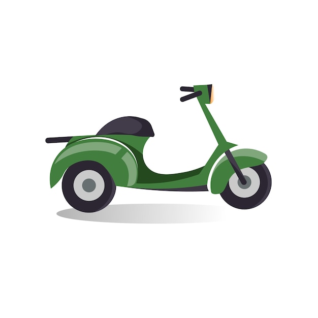 Express Delivery scooter verde, servicio de entrega en línea, anuncios de entrega a domicilio