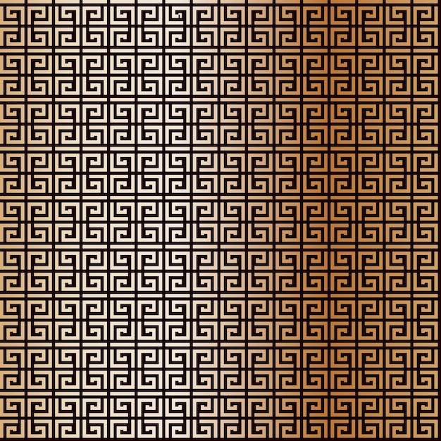 Exquisita ilustración art déco geométrica dorada minimalista Patrón abstracto sin costuras griego o romano Elegante fondo vectorial vintage Para impresión de papel tapiz en envoltura de tela