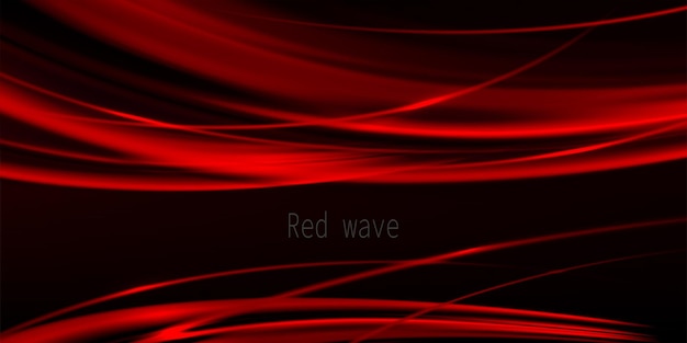 Exquisito diseño de onda roja con brillo brillante