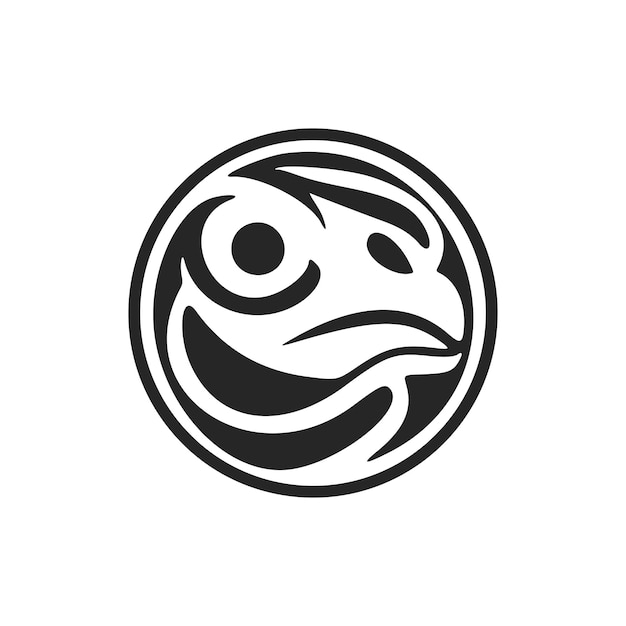 Exquisito un simple logotipo negro de sapo negro aislado en un fondo blanco