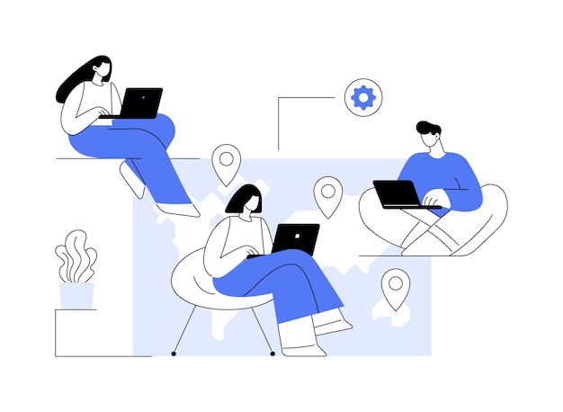 Externalización de la ilustración vectorial de conceptos abstractos