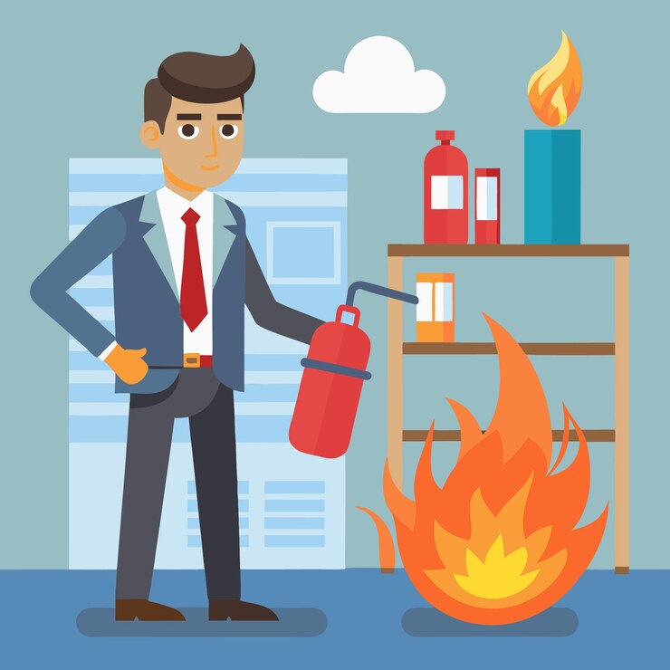 Vector la extinción de incendios es un concepto de seguridad y protección