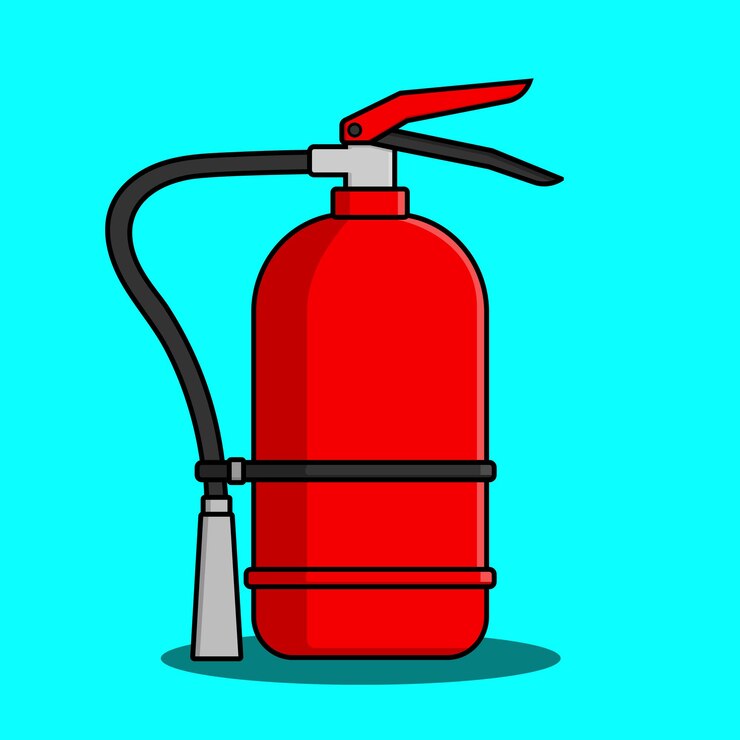 Extintor de fuego vectorial
