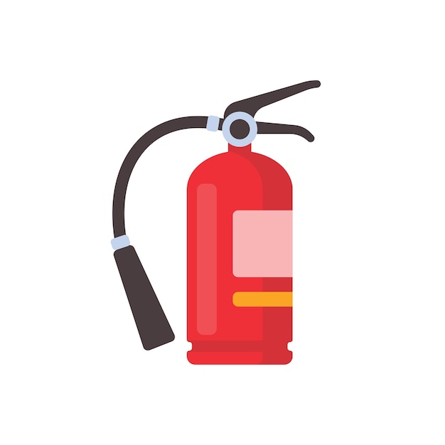 Extintor de incendios rojo para suprimir incendios en edificios