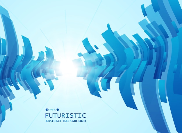 Extracto del fondo futurista azul del modelo del gradiente.