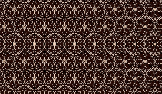 extracto, lujo, elegante, crema, y, marrón, floral, seamless, patrón