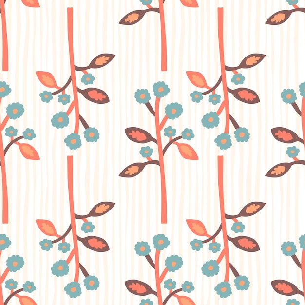Extraña flor de patrones sin fisuras Adorno floral botánico contemporáneo Plantas creativas papel tapiz sin fin