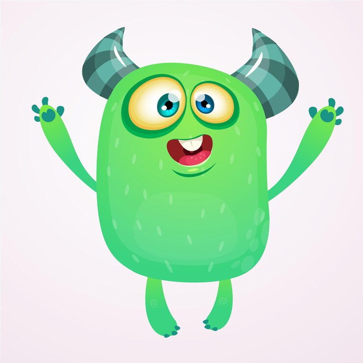 Vector extraño de dibujos animados feliz personaje alienígena vectorial rosa diseño de halloween