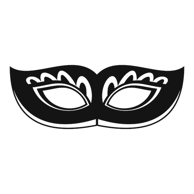 Extraño icono de máscara de carnaval simple ilustración de extraño icono de vector de máscara de carnaval para diseño web aislado sobre fondo blanco