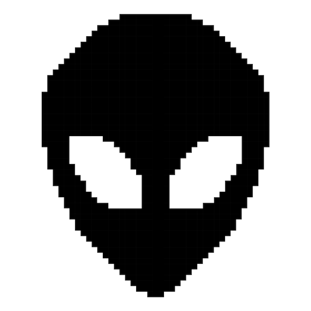Extraterrestre de píxeles de 8 bits. ilustración vectorial ilustración vectorial