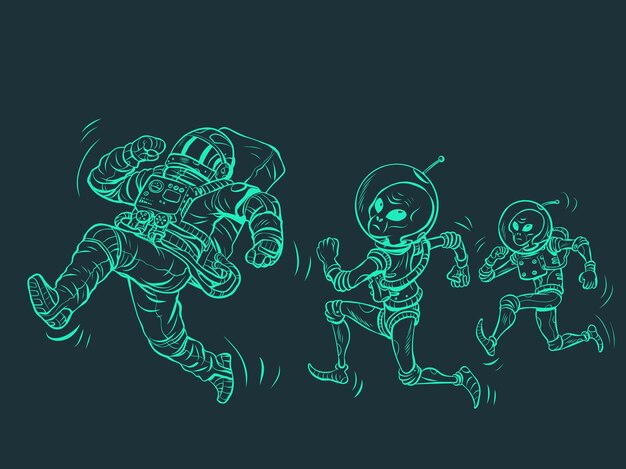 Los extraterrestres persiguen a un astronauta secuestrando ovnis y ufología