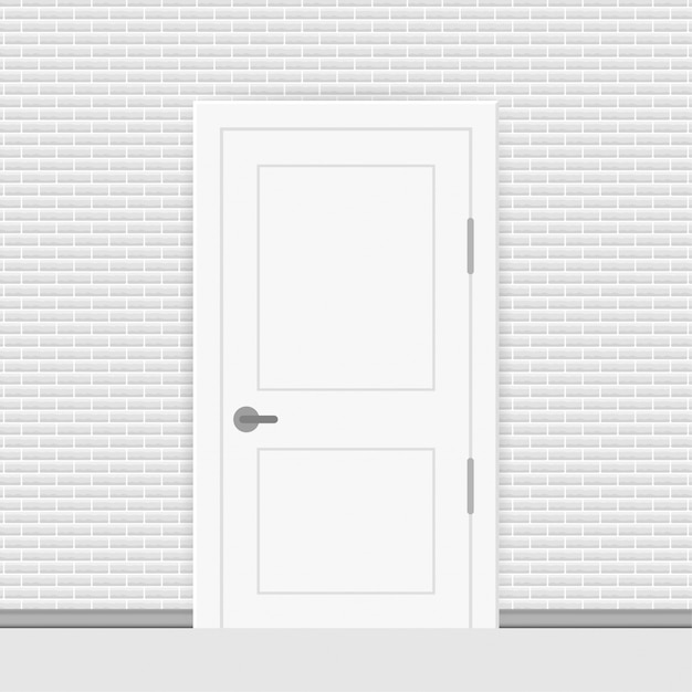 Extremo abierto puerta cerrada. Interior. Concepto de negocio. Vista frontal. Concepto de oficina en casa. Éxito en el negocio.