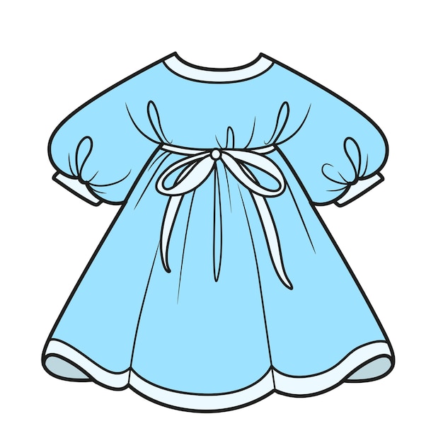 Un exuberante vestido azul claro atado con un hermoso lazo
