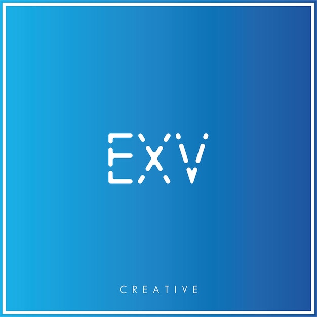 EXV Premium Vector último diseño de logotipo Diseño creativo de logotipo Ilustración vectorial Logotipo mínimo Monograma