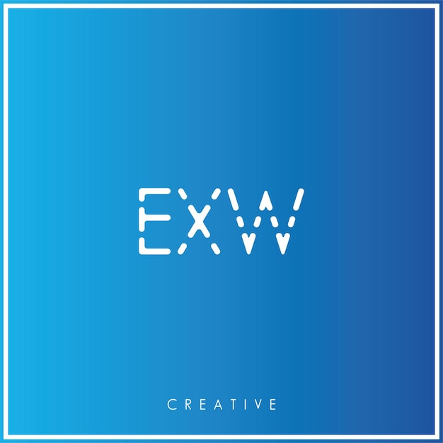 EXW Premium Vector último diseño de logotipo Diseño creativo de logotipo Ilustración vectorial Logotipo mínimo Monograma