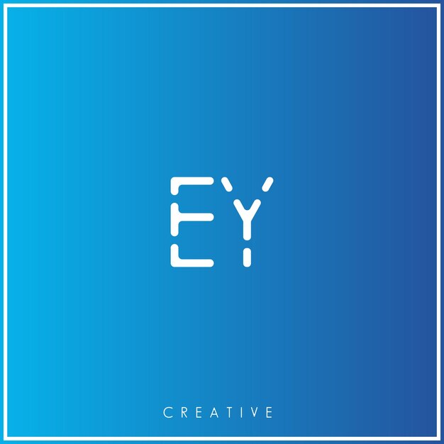 EY Premium Vector último diseño del logotipo Creative Logo Vector Ilustración letras del logotipo Logo Creative
