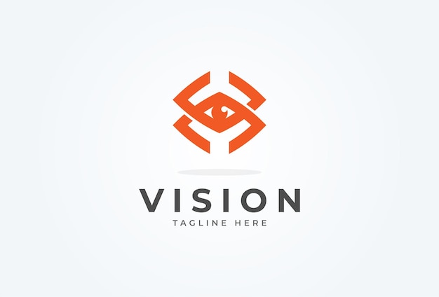 Eye Vision Logo Design Ojo de la combinación de letras AV