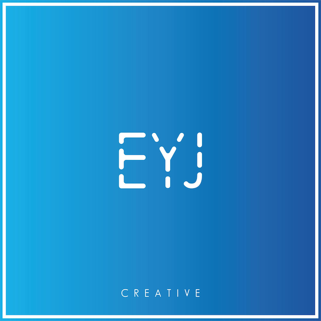 EYJ Premium Vector último diseño de logotipo diseño creativo de logotipo vector ilustración monograma de logotipo mínimo