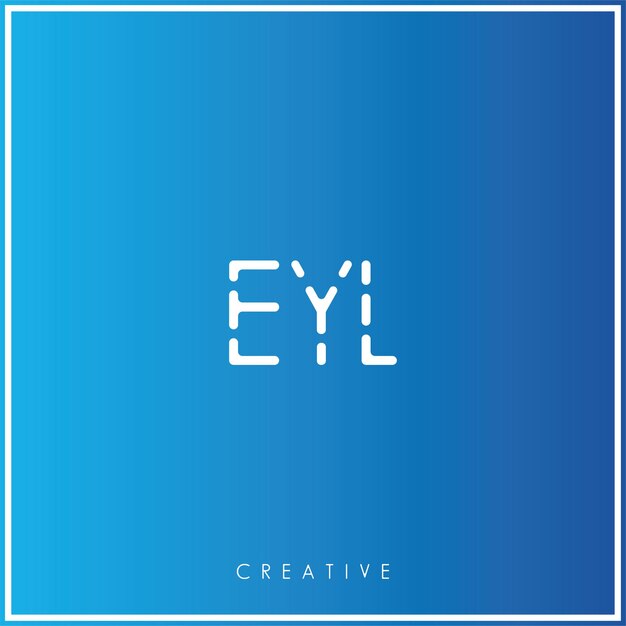 EYL Premium Vector último diseño de logotipo diseño creativo de logotipo vector ilustración monograma de logotipo mínimo