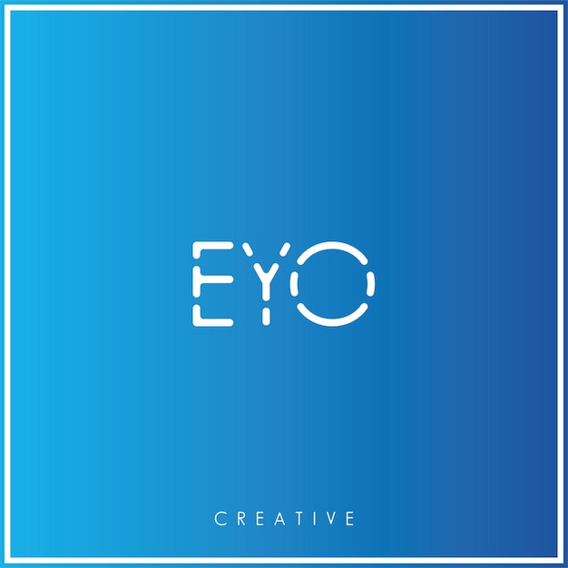 EYO Premium Vector último diseño de logotipo Diseño creativo de logotipo Ilustración vectorial Logotipo mínimo Monograma