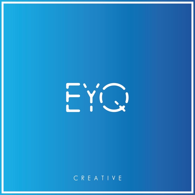 EYQ Premium Vector último diseño de logotipo diseño creativo de logotipo vector ilustración monograma de logotipo mínimo