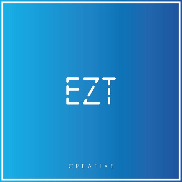 EZT Premium Vector último diseño de logotipo Diseño creativo de logotipo Ilustración vectorial Logotipo mínimo Monograma