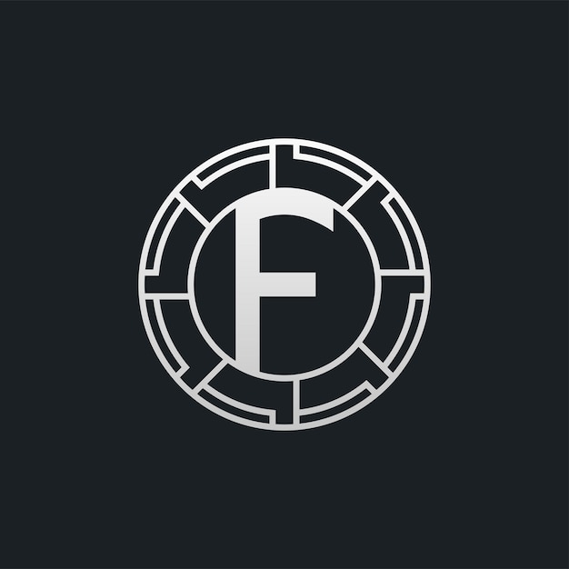 F Concepto de la letra del logotipo Creativo Mínimo Monograma F Plantilla del logotipo Universal Premium Logotipo