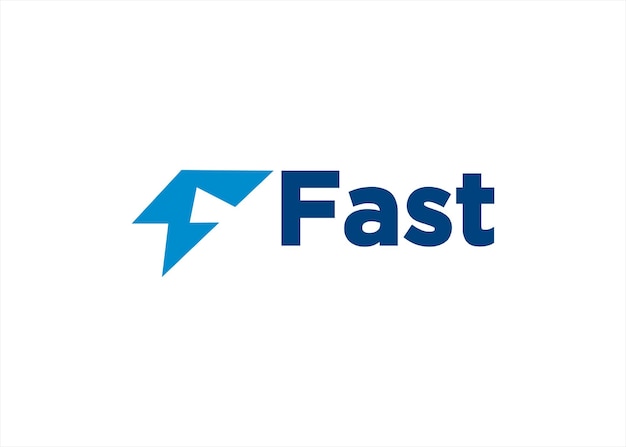 f diseño del logotipo poder energía trueno concepto
