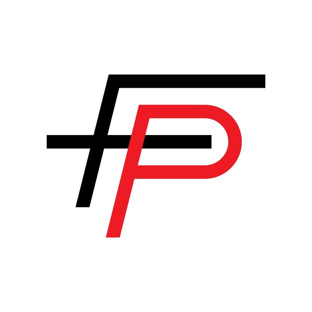 F FP P letras monogramas modernas basadas en letras iniciales logotipo del icono
